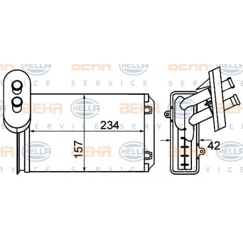 Interior Heat Exchanger AUDI Behr 8FH351001611