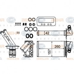 Interior Heat Exchanger RENAULT Behr 8FH351311714 Interior Heat Exchanger RENAULT Behr 8FH351311714