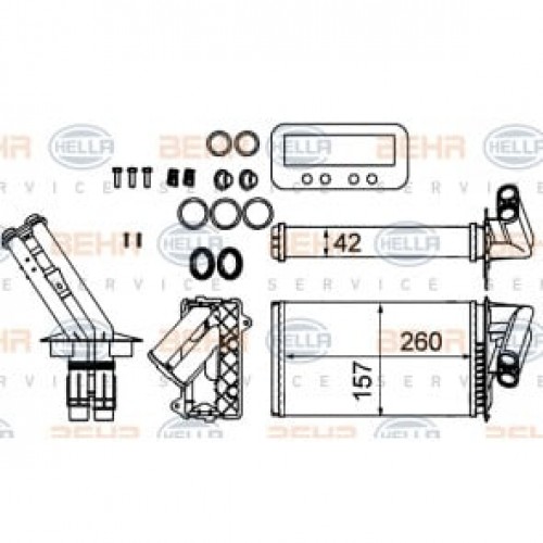 Interior Heat Exchanger RENAULT Behr 8FH351311714