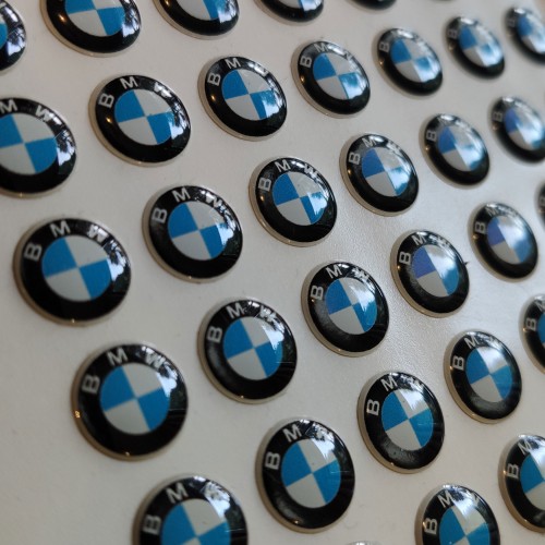 2x BMW Remote Key Fob Sticker Emblem Logo