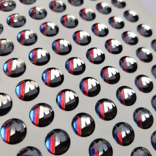 2x BMW M Remote Key Fob Sticker Emblem Logo