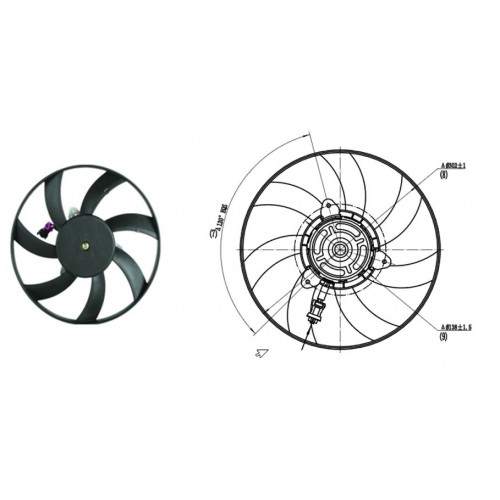 Bosch Radiator Fan Motor 0986338105