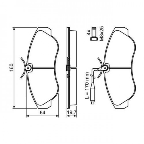 Bosch Brake Pad (Front) 0986424031