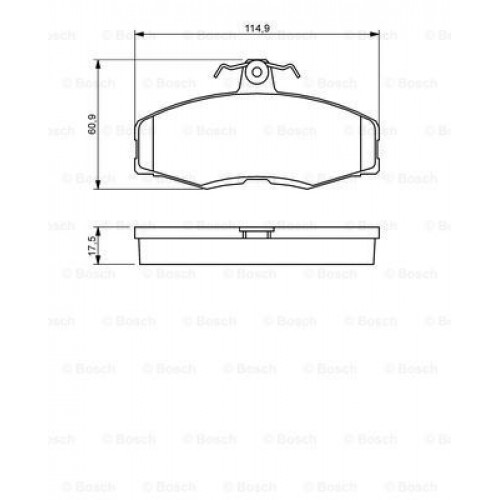 Bosch Brake Pad (Front) 0986468613 Bosch Brake Pad (Front) 0986468613