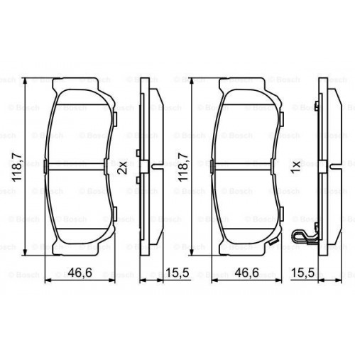 Bosch Brake Pad (Rear) 0986494230 Bosch Brake Pad (Rear) 0986494230