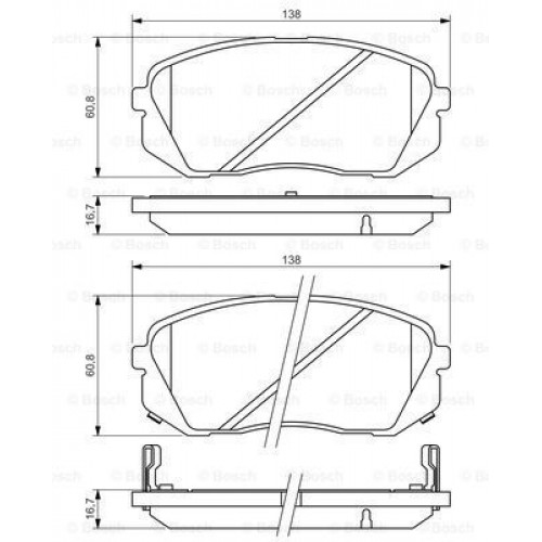Bosch Brake Pad (Front) 0986494422 Bosch Brake Pad (Front) 0986494422