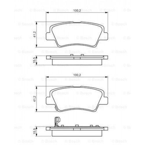 Bosch Brake Pad (Rear) 0986494557 Bosch Brake Pad (Rear) 0986494557