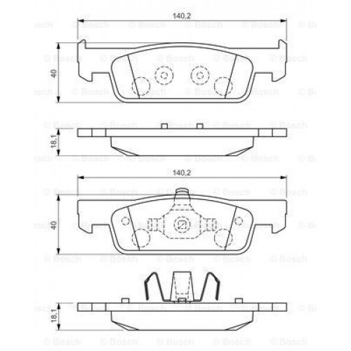 Bosch Brake Pad (Front) 0986494661 Bosch Brake Pad (Front) 0986494661