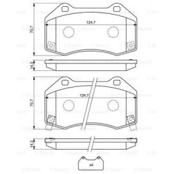 Bosch Brake Pad (Front) 0986494718