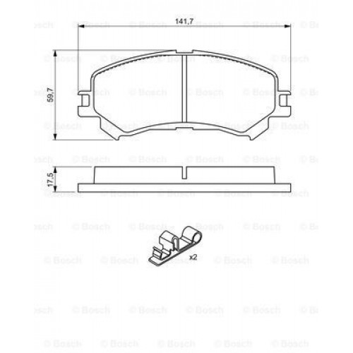 Bosch Brake Pad (Front) 0986494720 Bosch Brake Pad (Front) 0986494720