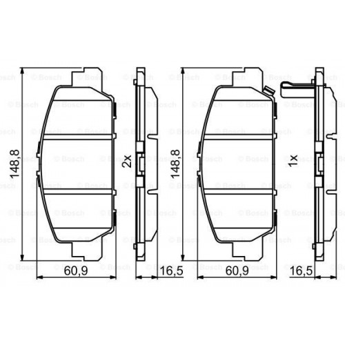 Bosch Brake Pad (Front) 0986494773