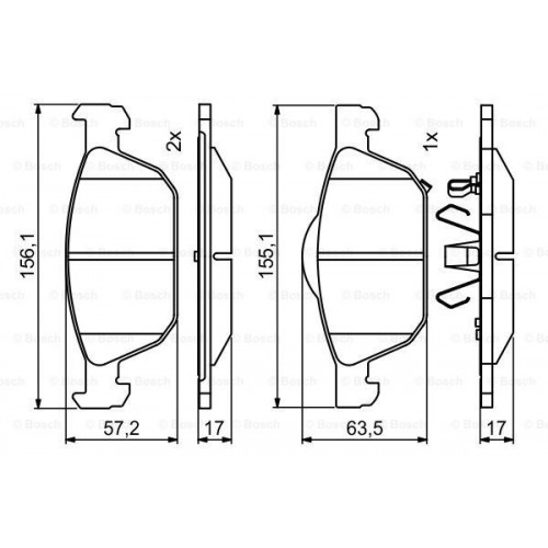 Bosch Brake Pad (Front) 0986494785