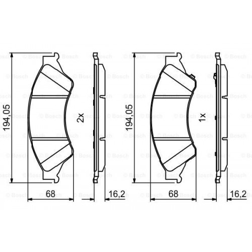 Bosch Brake Pad (Front) 0986494791 Bosch Brake Pad (Front) 0986494791