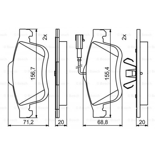 Bosch Brake Pad (Front) 0986494795