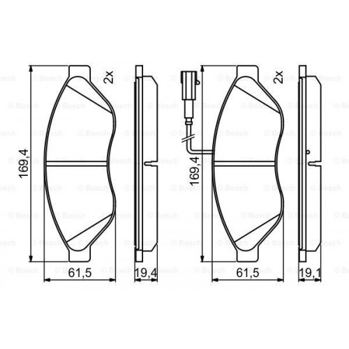 Bosch Brake Pad (Front) 0986494798