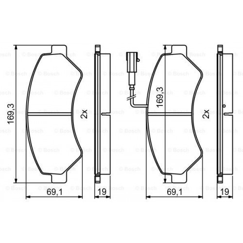 Bosch Brake Pad (Front) 0986494799