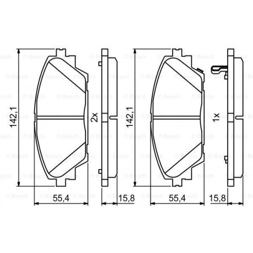 Bosch Brake Pad (Front) 0986494804