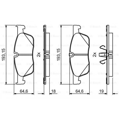 Bosch Brake Pad (Front) 0986494818