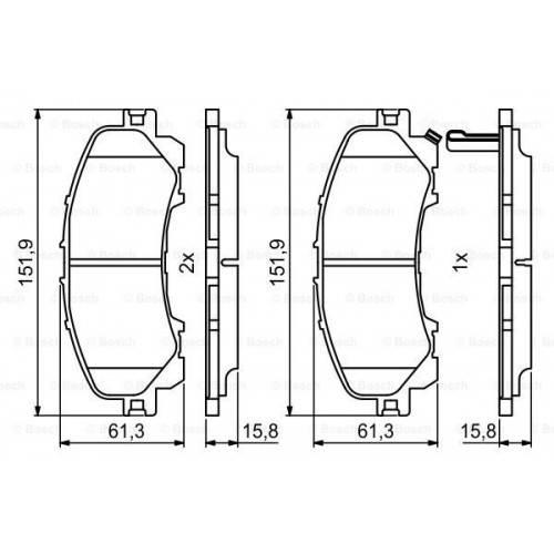 Bosch Brake Pad (Front) 0986494821 Bosch Brake Pad (Front) 0986494821