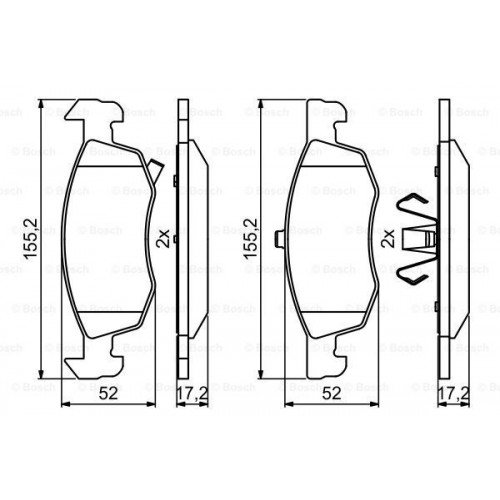 Bosch Brake Pad (Front) 0986494824