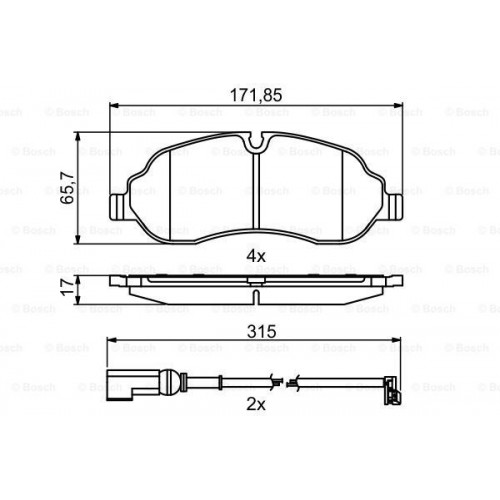 Bosch Brake Pad (Front) 0986494845 Bosch Brake Pad (Front) 0986494845