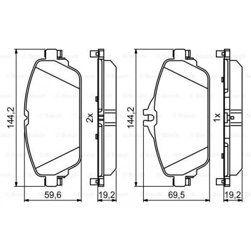 Bosch Brake Pad (Front) 0986494951