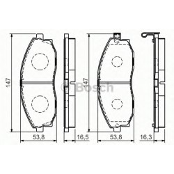 Bosch Brake Pad (Front) 0986495065