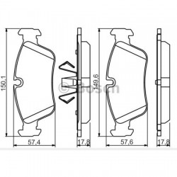 Bosch Brake Pad (Front) 0986495276