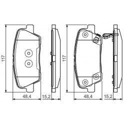Bosch Brake Pad (Front) 0986495370