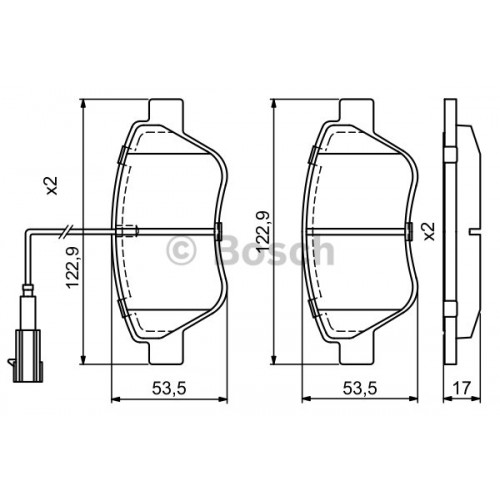 Bosch Brake Pad (Front) 0986495378