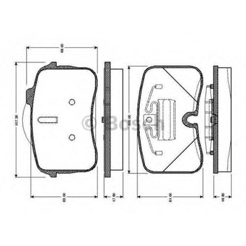 Bosch Brake Pad (Front) 0986TB2638