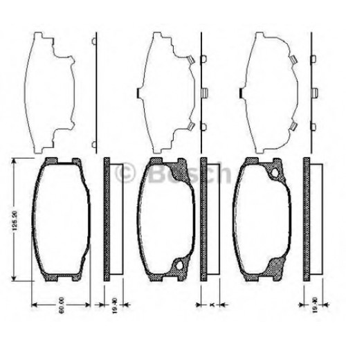 Bosch Brake Pad (Front) 0986TB2860 Bosch Brake Pad (Front) 0986TB2860