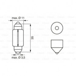 Bulb 12V C5W 5W SV8.5-8 Bosch 1987301004