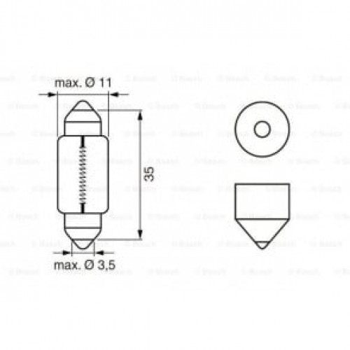 Bulb 12V C5W 5W SV8.5-8 Bosch 1987301004