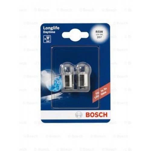 Bulb Long Life Daytime 12V R5W 5W BA15S Bosch 1987301058 Bulb Long Life Daytime 12V R5W 5W BA15S Bosch 1987301058