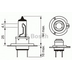 Bulb Truck Light 24V H7 70W PX26D 64215 Bosch 1987302471