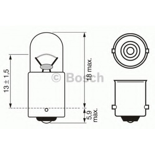 Bulb Truck Light 24V 2W BA9S Bosch 1987302508 Bulb Truck Light 24V 2W BA9S Bosch 1987302508