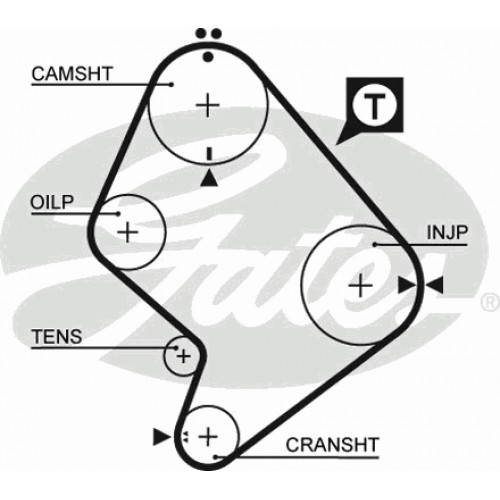 Timing Belt  Gates 5214XS