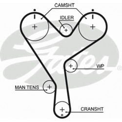 Timing Belt  Gates 5402XS Timing Belt  Gates 5402XS