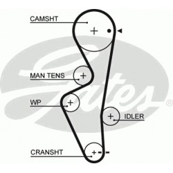 Timing Belt  Gates 5430XS Timing Belt  Gates 5430XS