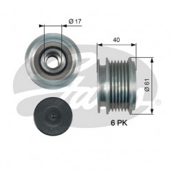 Alternator Freewheel Clutch Gates OAP7013 Alternator Freewheel Clutch Gates OAP7013