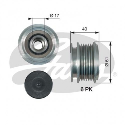 Alternator Freewheel Clutch Gates OAP7013