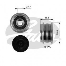 Alternator Freewheel Clutch Gates OAP7051 Alternator Freewheel Clutch Gates OAP7051