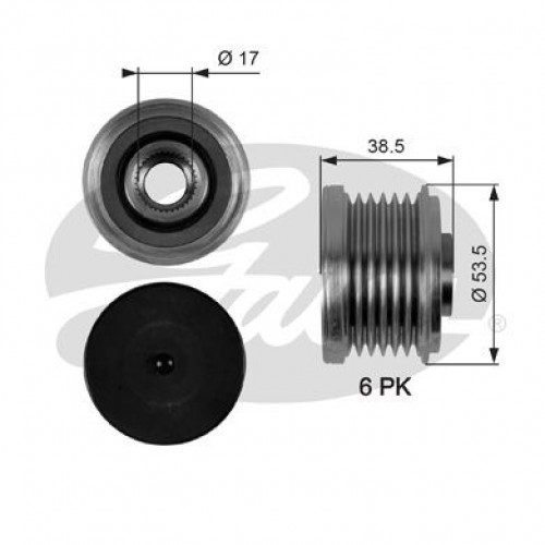 Alternator Freewheel Clutch Gates OAP7055