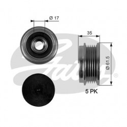 Alternator Freewheel Clutch Gates OAP7076 Alternator Freewheel Clutch Gates OAP7076