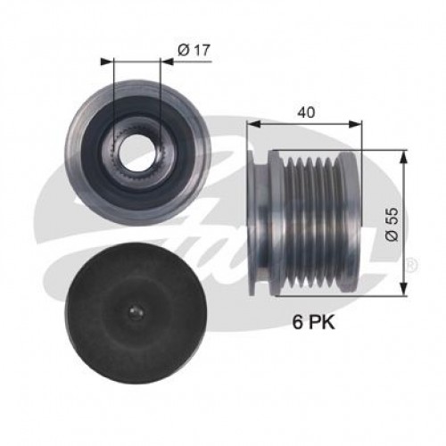 Alternator Freewheel Clutch Gates OAP7114