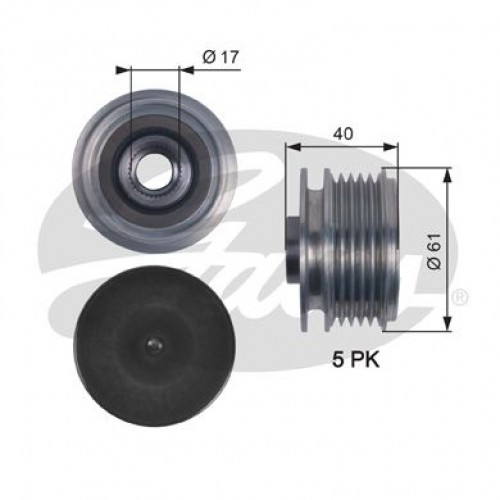 Alternator Freewheel Clutch Gates OAP7117