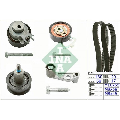 INA 530 0089 10 Timing Belt Kit Volkswagen 036 109 119 AG