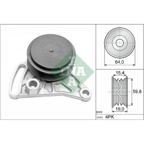 INA 531 0309 10 Deflection / Guide Pulley Volkswagen 058 260 511
