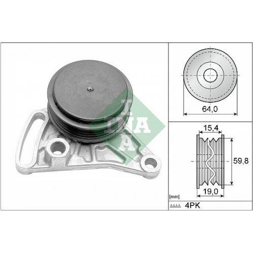 INA 531 0309 10 Deflection / Guide Pulley Volkswagen 058 260 511 INA 531 0309 10 Deflection / Guide Pulley Volkswagen 058 260 511